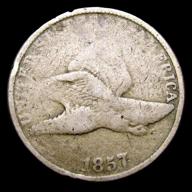 1857 Flying Eagle Cent Penny ---- Nice Details Coin ---- #UU055
