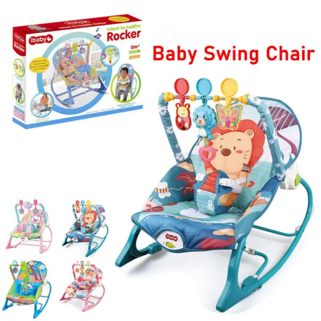 Babywippe Babyschaukel Schaukelsitz Babyliege Vibration Spielbogen Music DHL