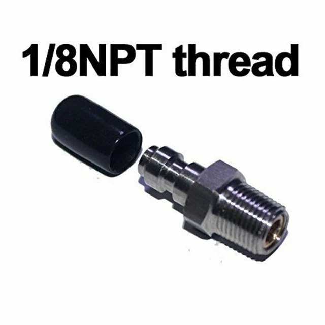 2 Pièces Valve Unidirectionnelle CO2 Foster HPA/N2 Pour Paintball - Raccord Remplissage Acier Inox 1/8''