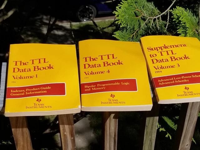 3 Vintage Texas Instruments Books  Data Electronic Manual Ttl Data & Supplement
