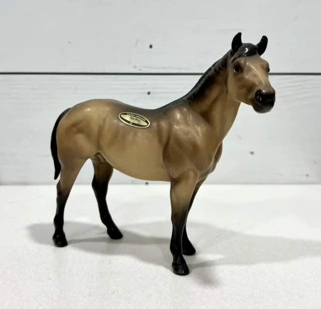 Vtg Hagen-Renaker Collector Horse Figurine "Two-Bits" Dark Matte Finish -6" H