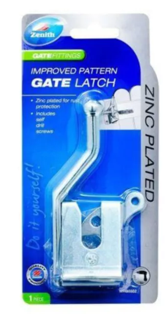 Zenith Zinc Plated Improved Pattern Gate Latch 100mm WHB0352