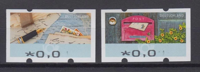 Bund ATM 2017 Mi.8+9 Fehldruck 0,01 € ohne Nr. verstümmelter Aufdruck ** /29