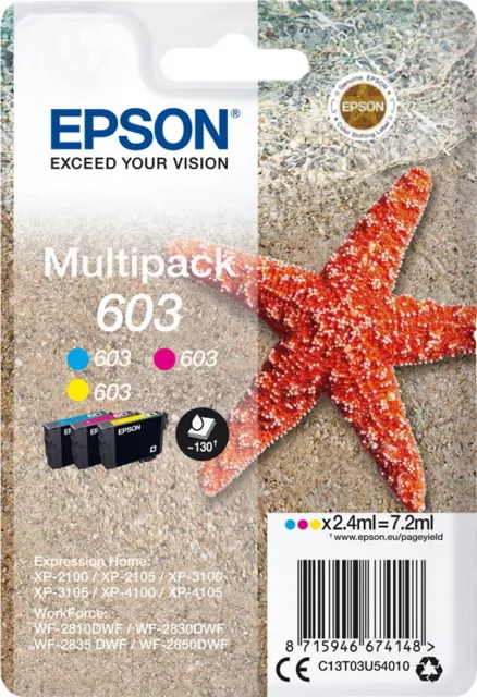 Original Epson 603 Multipack Drucker Patronen Tintenpatrone Tinte WorkForce SET