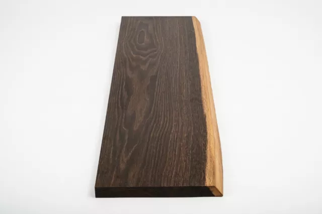 Banco finestra ripiano tavola in legno affumicatura 40 mm con bordo albero oliato naturale