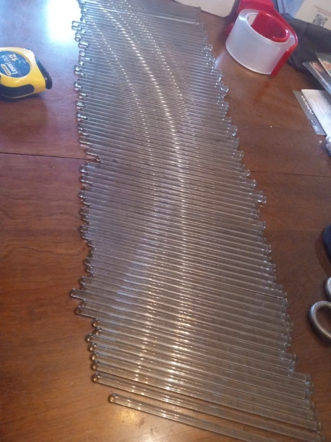 88- Mid Century Chandelier Glass Rods 8-1/4" Swizzle Stirs  1/4" diameter.