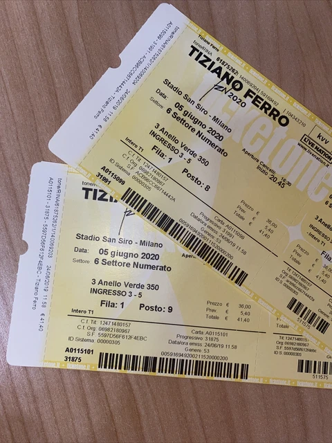 Biglietti Concerto Tiziano Ferro