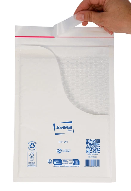 Lot 10 enveloppes bulles blanches 220x330mm JoviMail