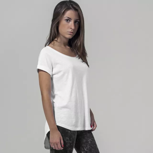 Women's Long Slub Tee BY036 -Plain Short sleeve fashion Classic Cotton T-Shirt 2