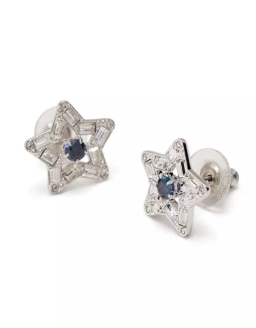 New in Gift Box SWAROVSKI 5639188 White Blue Crystals Star Stella Stud Earrings 3