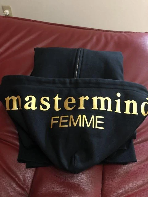 Mastermind Japan Hoodie Jacket Double Zip Up Logo Printed Cotton Black 22M Men S