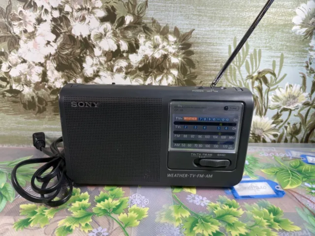 Sony Model ICF-36 AM/FM/TV Weather Portable Radio Excellent condition