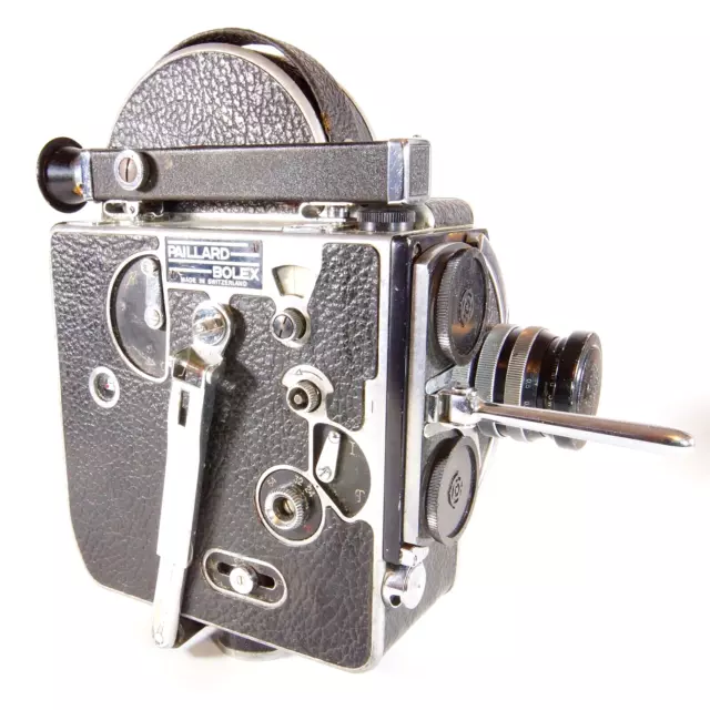 ✅ Paillard Bolex H16 Supreme fotocamera pellicola 16 mm con obiettivo Kern Switar 25 mm f1.4