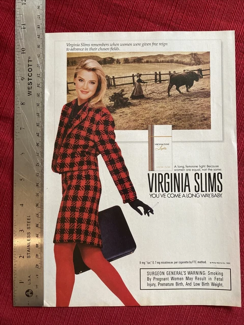 VIRGINIA SLIMS SEXY Woman Empowerment 1991 Print Ad £6.55 PicClick UK