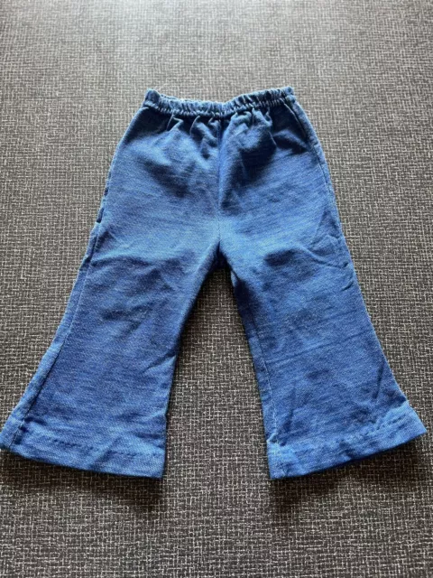 Vintage Health-Tex Girl Boy 12 Months Blue Bell Bottom Pants 60s/70s Free Shippi