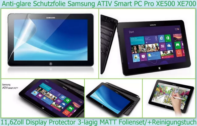 2x Antiriflesso pellicola di protezione del Display opaca Samsung ATIV Smart PC