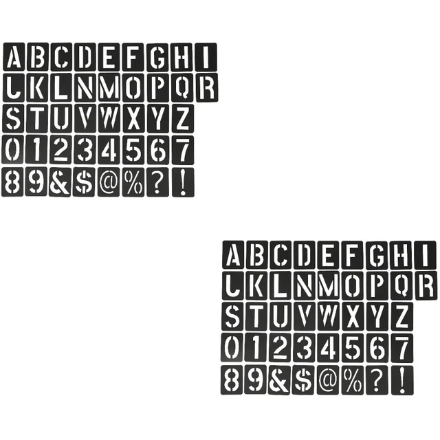 82 Pcs Art Craft Stencils Interlocking Stencil Letter Template Toddler Toy Pp