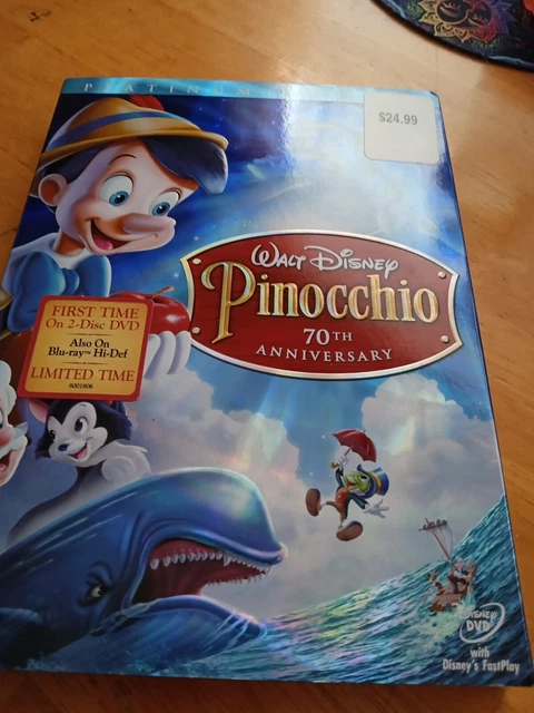 Disney DVD PINOCCHIO. 70th Anniversary 2 disc DVD New unopened