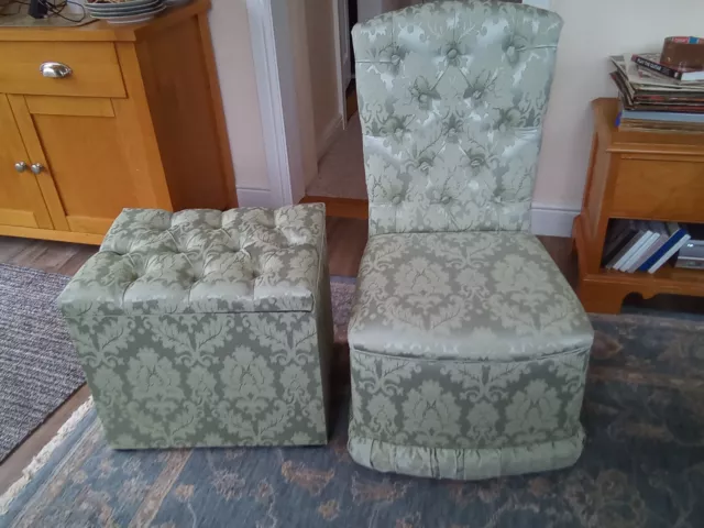 Vintage bedroom chair and Ottoman