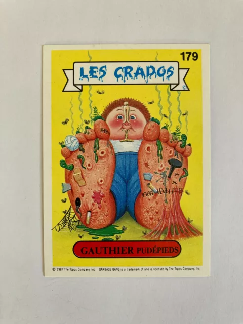 Carte 179 Les Crados série 2 - Gautier pudépieds TBE sticker Art Spiegelman