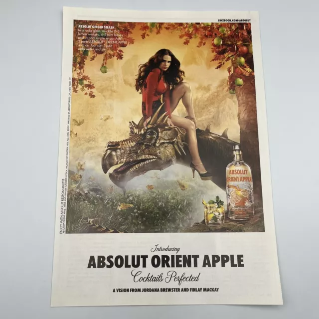 Absolut Orient Apple Vodka 2011 Print Ad Jordana Brewster F&F Finlay Mackay