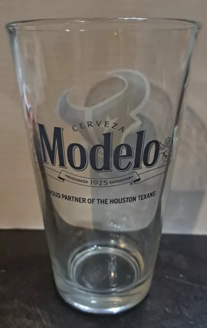 Hard to Find Modelo Cerveza Houston Texans Logo Pint Beer Glass