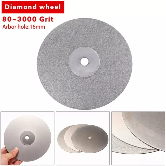 4 Diamond Coated Flat Wheel for Engraving and Wet/Dry Use 80~3000 Grit