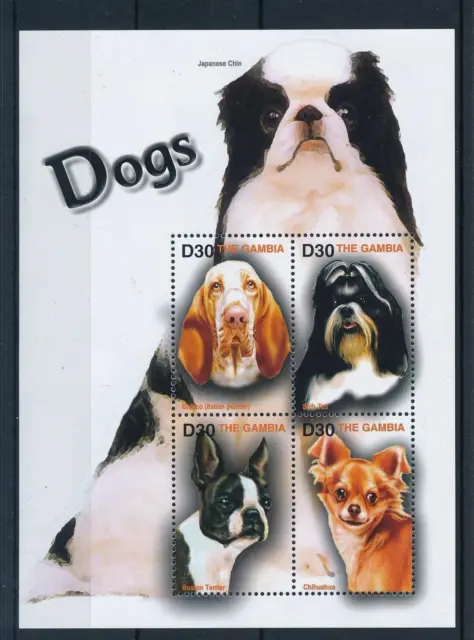 [31655] Gambie 2004 Animaux Chiens MNH Feuille