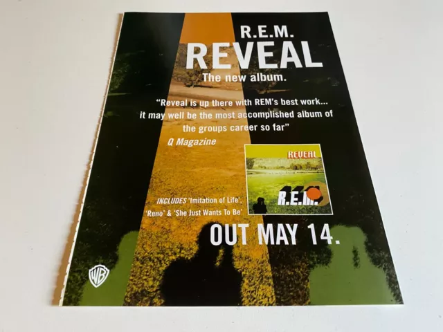 Ptp10 Magazine Advert 11X9" R.e.m. Reveal Album