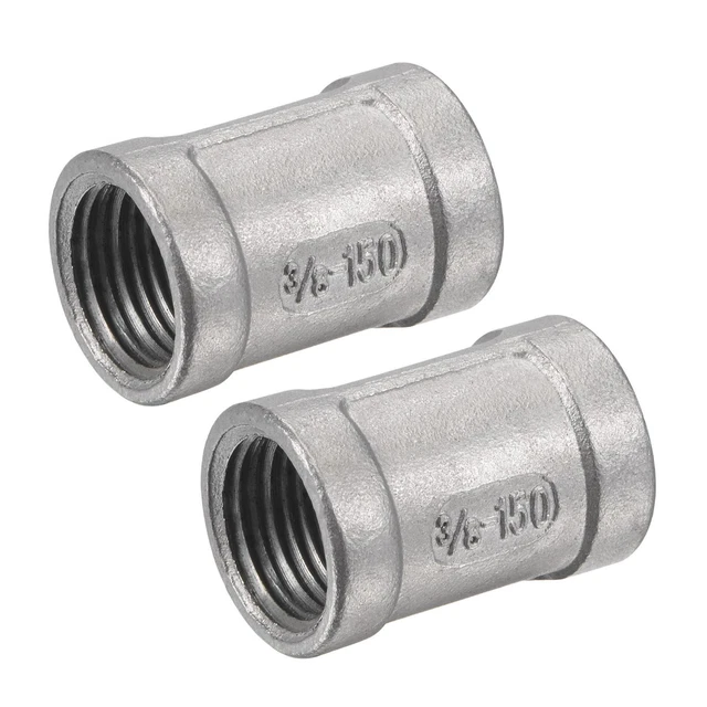 Tuyau Raccord 3/8 NPT Femelle Filetage Connecteur Adaptateur Inoxy Acier Set 2