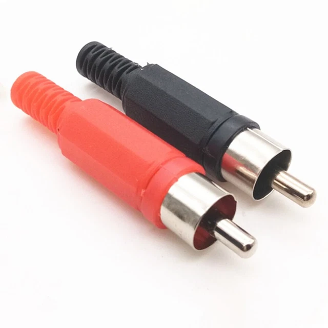 RCA Male Plug Welding Joint 4PCS Durable For RCA Speaker Equipment Parts