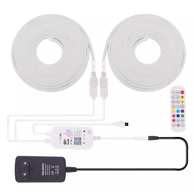12V RGB Neon LED Strip Streifen Flex Schlauch diffus Lichtband WIFI APP Control
