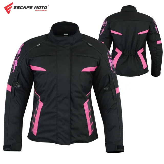 Women Motorbike Textile Jacket Waterproof Riding Jacket CE Armors Removeable