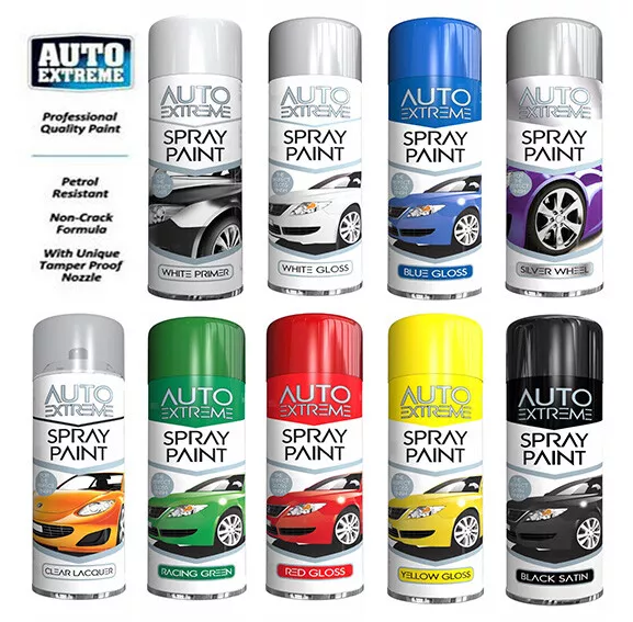 All Purpose Spray Paint Aerosol Auto Car Van Bike Matt Gloss Metal Plastic 250ML