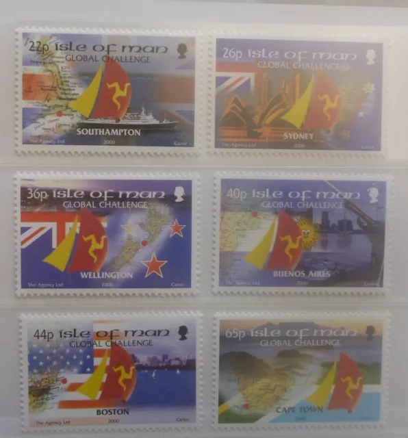 2000 Isle Of Man Yatching- Global Challenge Set 6 Mint Stamps Mnh