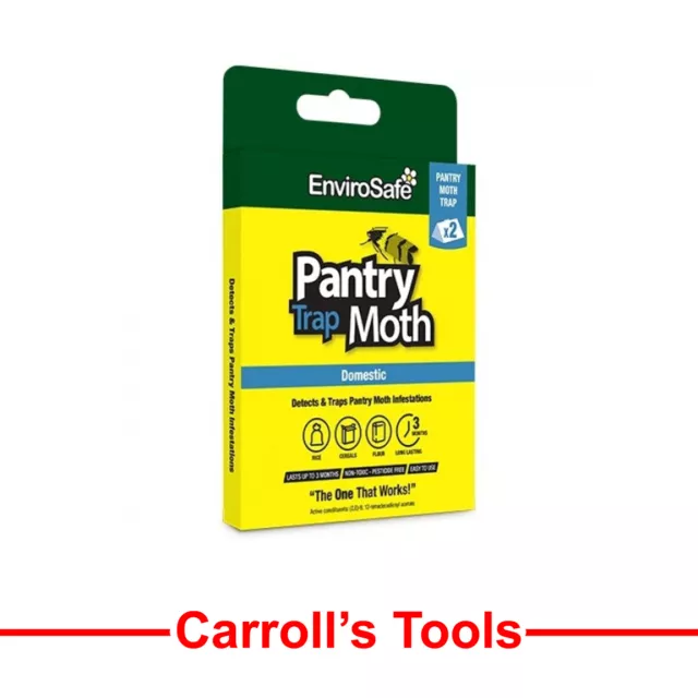 Envirosafe Pantry Moth 2 Traps & 2 Lures Lasts 3 Months Natural Pesticide Free