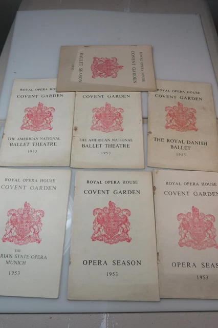 7 ROYAL OPERA House Covent Garden Programmes 1953 Ballet Season Danish ...