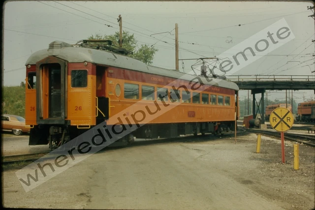 Orig. Slide Chicago S. Shore & S. Bend CSS 26 SSCC Interurban 1973 Michigan City
