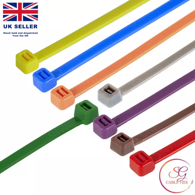 Various Colour Nylon Plastic Cable Ties Small, Long and Wide Extra Large Zip Tie