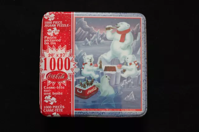 Coca-Cola Polar Bear Puzzle-New Sealed in Tin