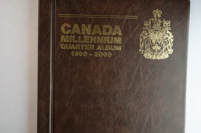 Canada Millenium Quarter Album 1999-2000 20 Coins Total in Guardmaster Album!