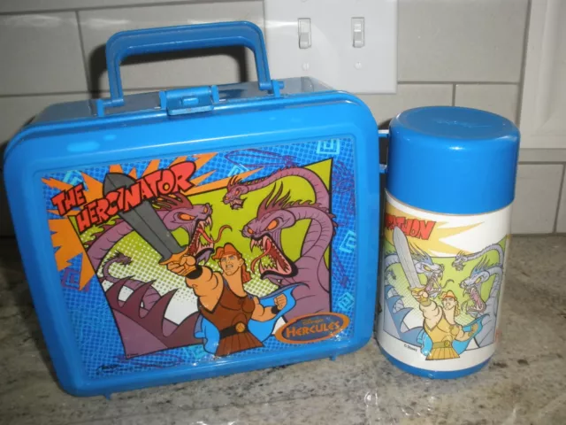 Vintage '90s - Hercules The Hercinator - Plastic Lunch Box With Thermos
