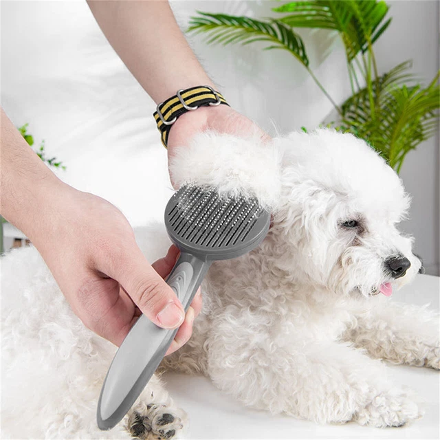 Pet Hair Remover Dog Cat Comb Grooming Massage Deshedding Self Cleaning Brush 6