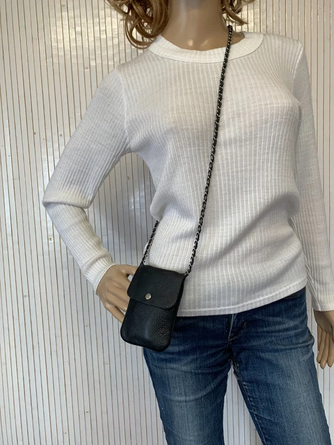 Sac à bandoulière en cuir lisse nael noir Nat & Nin | La Redoute