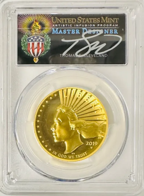 2019-w $100 High Relief Liberty Gold Coin PCGS SP70PL Prooflike Cleveland Signed