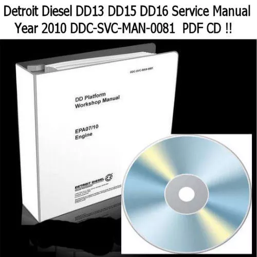Detroit Diesel DD13 DD15 DD16  Service Manual -0081- Workshop Pdf Computer CD !!