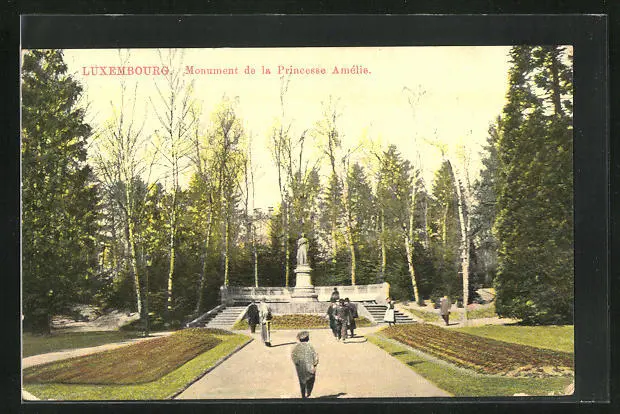 CPA Luxembourg, Monument de la Princesse Amelie