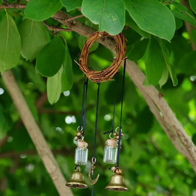 Witch Bells Wind Chimes Hemp Twine Wall Hanging Door Handle Blessing Wall  Decor