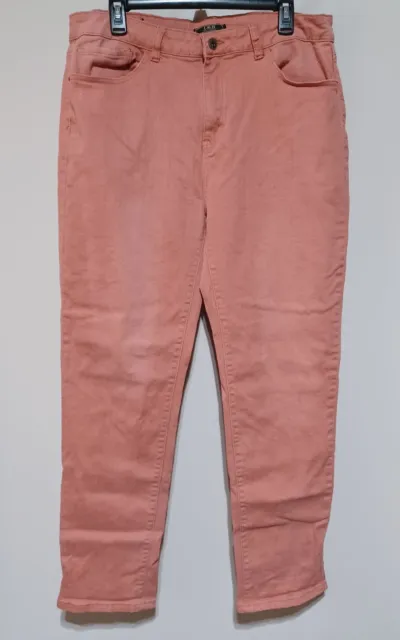 L & B Lucky & Blessed Womens Distressed Pink Denim Jeans Size 18 RN148624