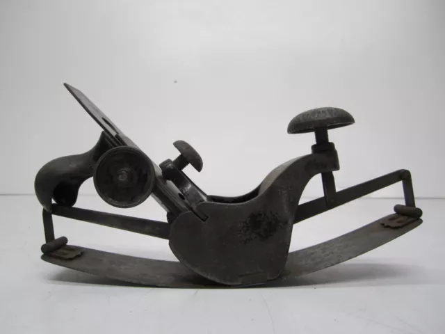 Antique Stanley Rule Level 113 Curved Circular Wood Plane Spring Hand Tool 10"
